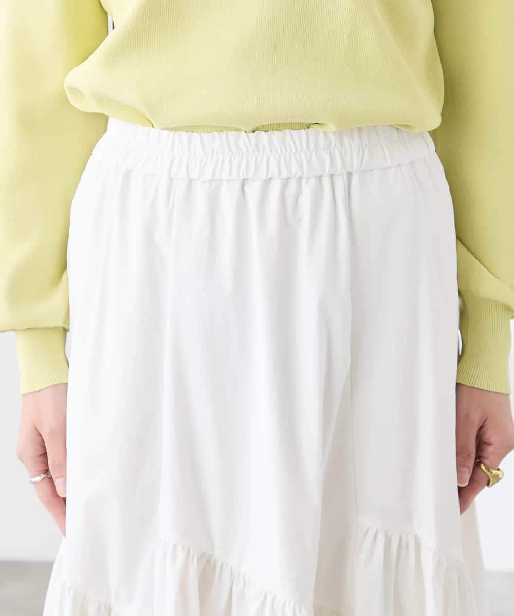 K3HDD12059 a.v.v Elmi(アー・ヴェ・ヴェ) 【低身長サイズ】ナイロン切替スカート ホワイト