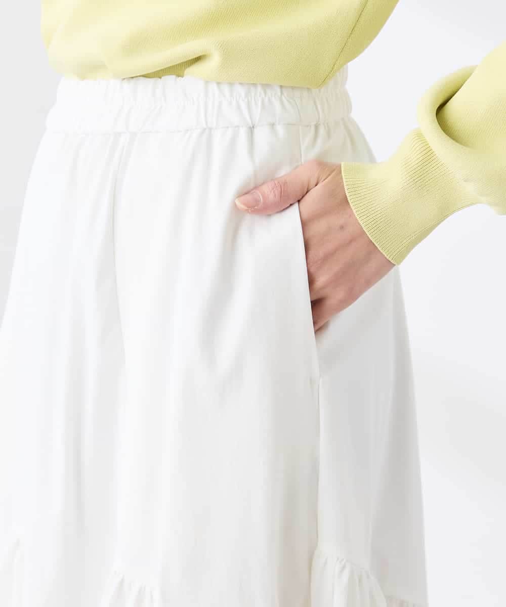 K3HDD12059 a.v.v Elmi(アー・ヴェ・ヴェ) 【低身長サイズ】ナイロン切替スカート ホワイト