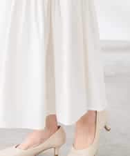 K3HDD12059 a.v.v Elmi(アー・ヴェ・ヴェ) 【低身長サイズ】ナイロン切替スカート ホワイト