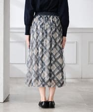 K3HDD23064 a.v.v Elmi(アー・ヴェ・ヴェ) 【低身長サイズ】チェック柄チュールスカート ベージュ