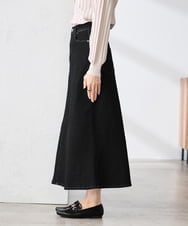 K3HFD02059 a.v.v Elmi(アー・ヴェ・ヴェ) 【低身長サイズ】Aラインデニムスカート ライトグレー