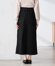 K3HFD02059 a.v.v Elmi(アー・ヴェ・ヴェ) 【低身長サイズ】Aラインデニムスカート ライトグレー