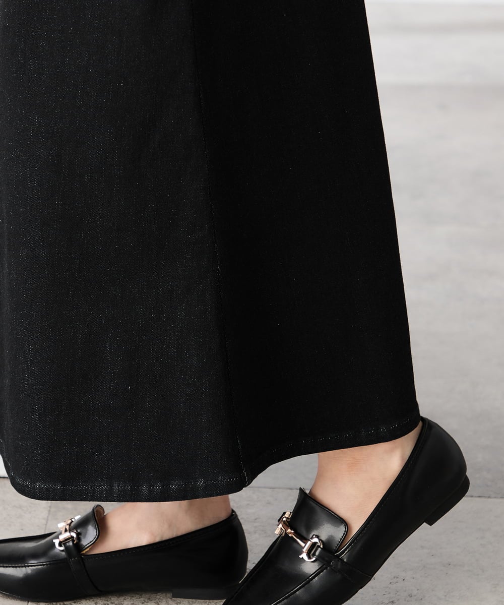 K3HFD02059 a.v.v Elmi(アー・ヴェ・ヴェ) 【低身長サイズ】Aラインデニムスカート ライトグレー