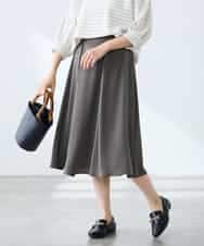 K3HFD14049 a.v.v Elmi(アー・ヴェ・ヴェ) 【低身長サイズ】【洗える/イージーケア】シルキーサテンフレアスカート ピンク