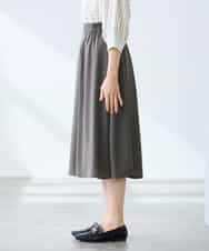 K3HFD14049 a.v.v Elmi(アー・ヴェ・ヴェ) 【低身長サイズ】【洗える/イージーケア】シルキーサテンフレアスカート ピンク