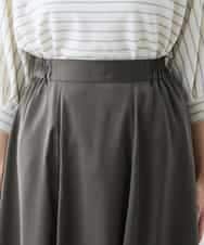 K3HFD14049 a.v.v Elmi(アー・ヴェ・ヴェ) 【低身長サイズ】【洗える/イージーケア】シルキーサテンフレアスカート ピンク