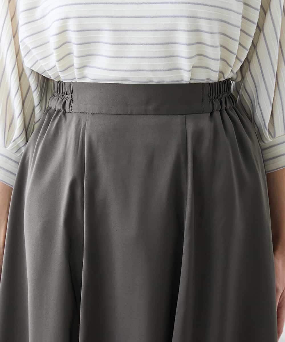 K3HFD14049 a.v.v Elmi(アー・ヴェ・ヴェ) 【低身長サイズ】【洗える/イージーケア】シルキーサテンフレアスカート ピンク