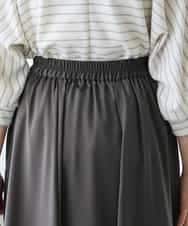 K3HFD14049 a.v.v Elmi(アー・ヴェ・ヴェ) 【低身長サイズ】【洗える/イージーケア】シルキーサテンフレアスカート ピンク