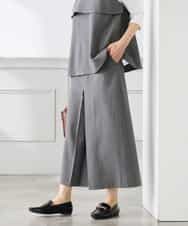 K3HFD22059 a.v.v Elmi(アー・ヴェ・ヴェ) 【低身長サイズ】ストライプナロースカート グレー