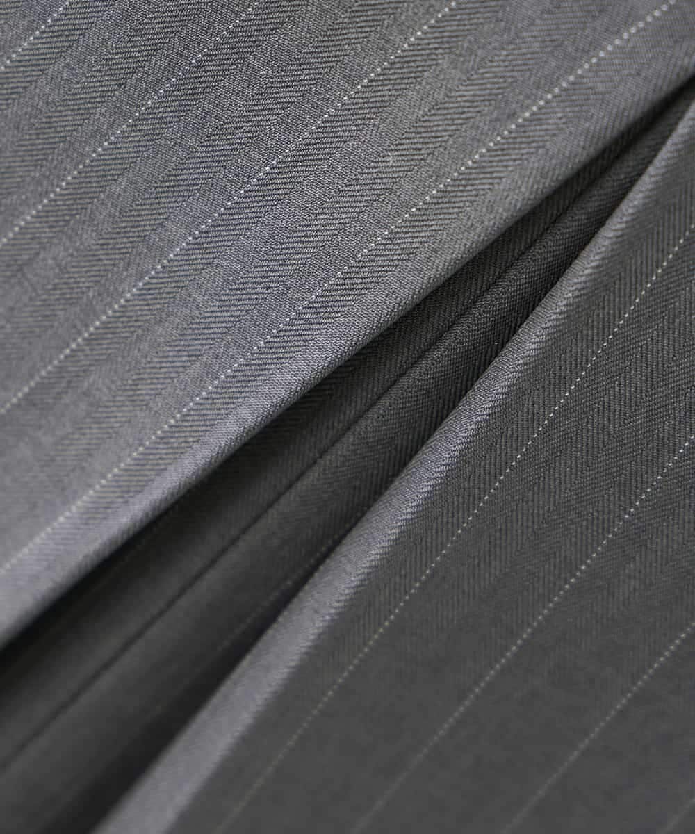 K3HFD22059 a.v.v Elmi(アー・ヴェ・ヴェ) 【低身長サイズ】ストライプナロースカート グレー