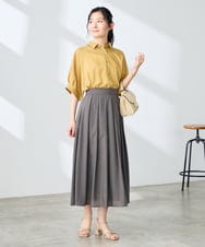 K3HGD06059 a.v.v Elmi(アー・ヴェ・ヴェ) 【低身長サイズ】シアーフレアスカート ブルー
