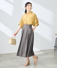 K3HGD06059 a.v.v Elmi(アー・ヴェ・ヴェ) 【低身長サイズ】シアーフレアスカート ブルー