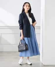 K3HGD06059 a.v.v Elmi(アー・ヴェ・ヴェ) 【低身長サイズ】シアーフレアスカート ブルー