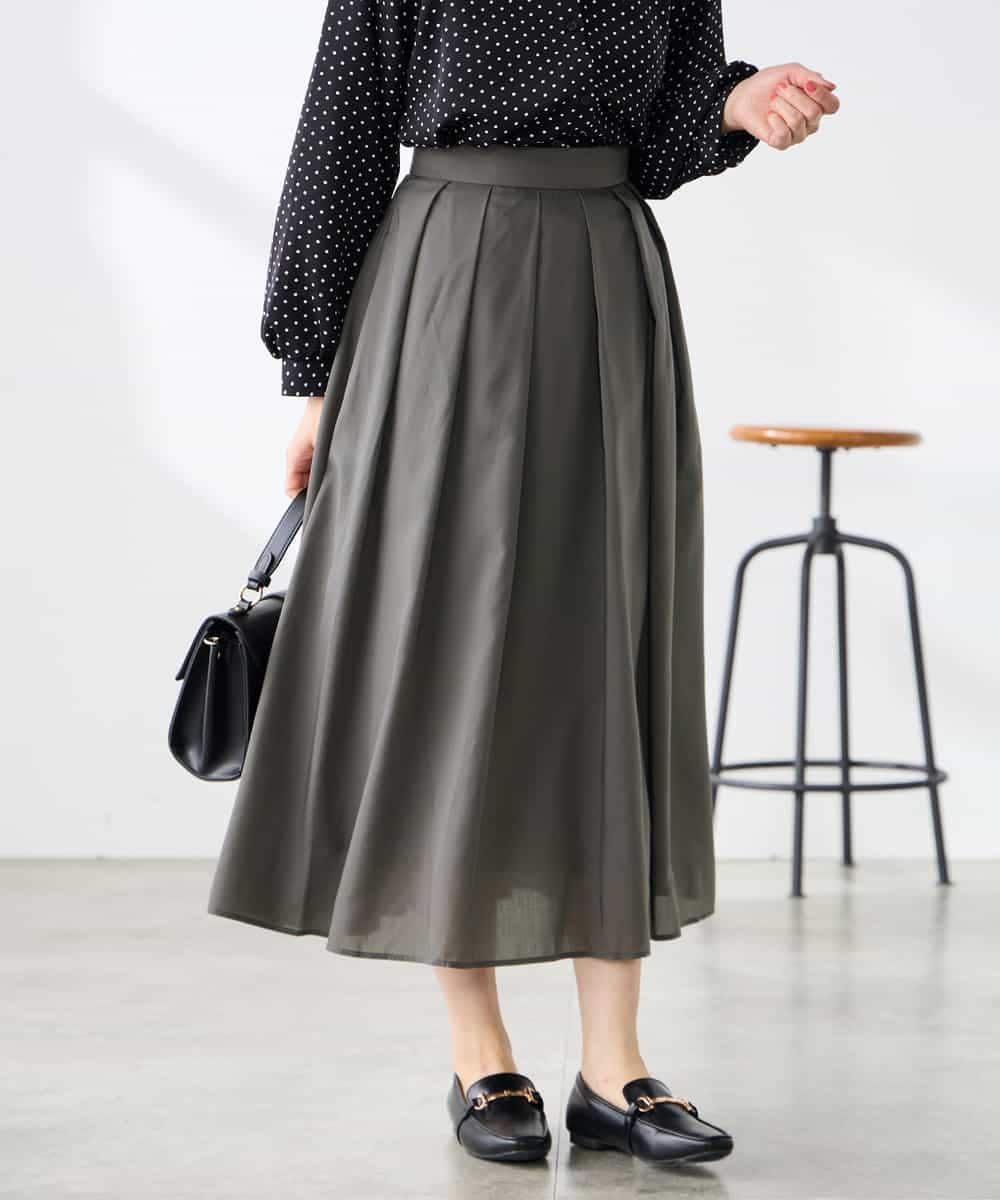 K3HGD06059 a.v.v Elmi(アー・ヴェ・ヴェ) 【低身長サイズ】シアーフレアスカート ブルー