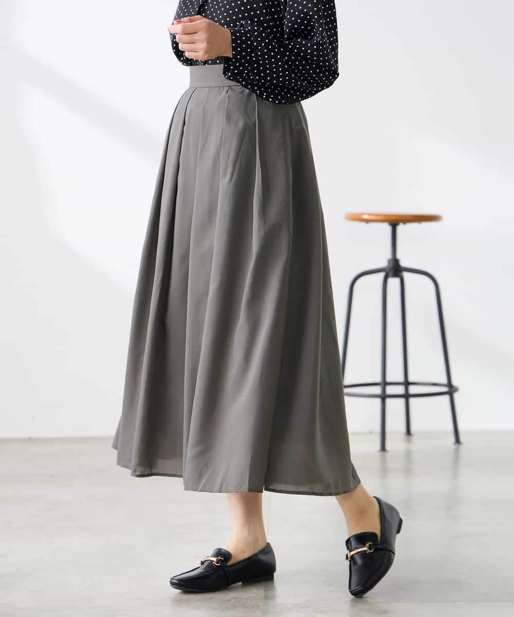 K3HGD06059 a.v.v Elmi(アー・ヴェ・ヴェ) 【低身長サイズ】シアーフレアスカート ブルー