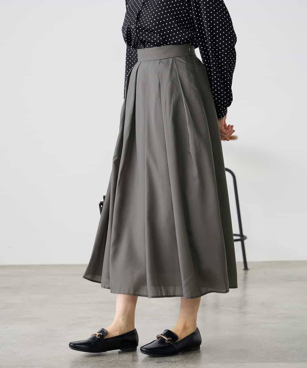 K3HGD06059 a.v.v Elmi(アー・ヴェ・ヴェ) 【低身長サイズ】シアーフレアスカート ブルー