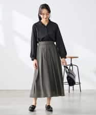 K3HGD06059 a.v.v Elmi(アー・ヴェ・ヴェ) 【低身長サイズ】シアーフレアスカート ブルー