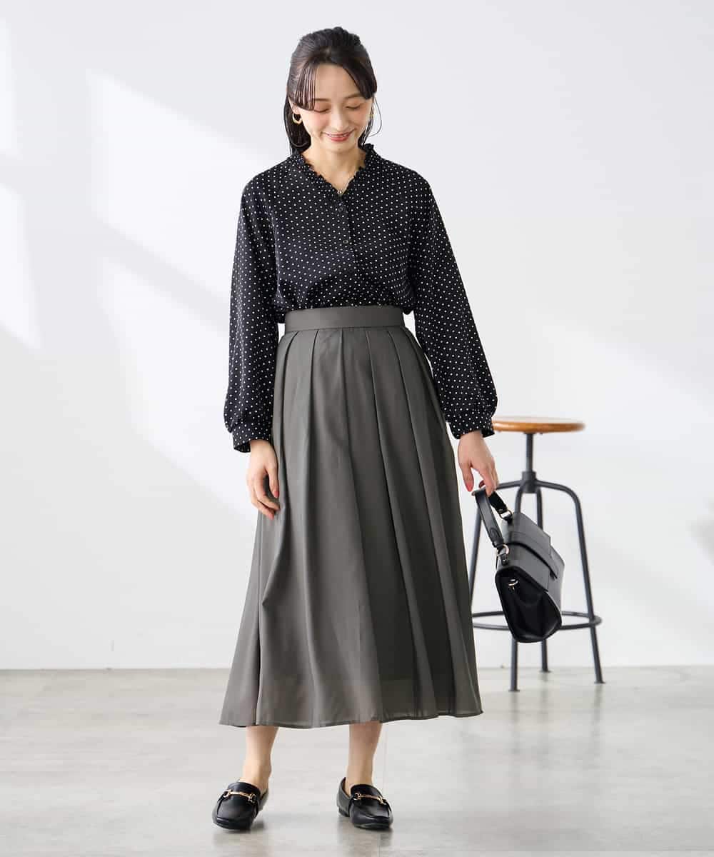 K3HGD06059 a.v.v Elmi(アー・ヴェ・ヴェ) 【低身長サイズ】シアーフレアスカート ブルー