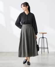 K3HGD06059 a.v.v Elmi(アー・ヴェ・ヴェ) 【低身長サイズ】シアーフレアスカート ブルー