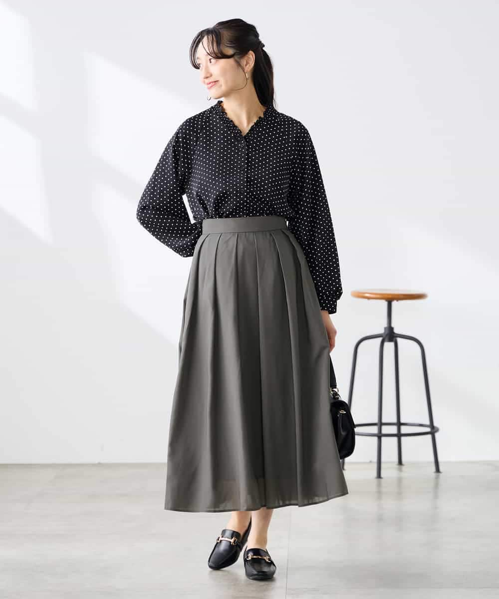 K3HGD06059 a.v.v Elmi(アー・ヴェ・ヴェ) 【低身長サイズ】シアーフレアスカート ブルー