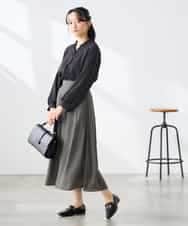 K3HGD06059 a.v.v Elmi(アー・ヴェ・ヴェ) 【低身長サイズ】シアーフレアスカート ブルー