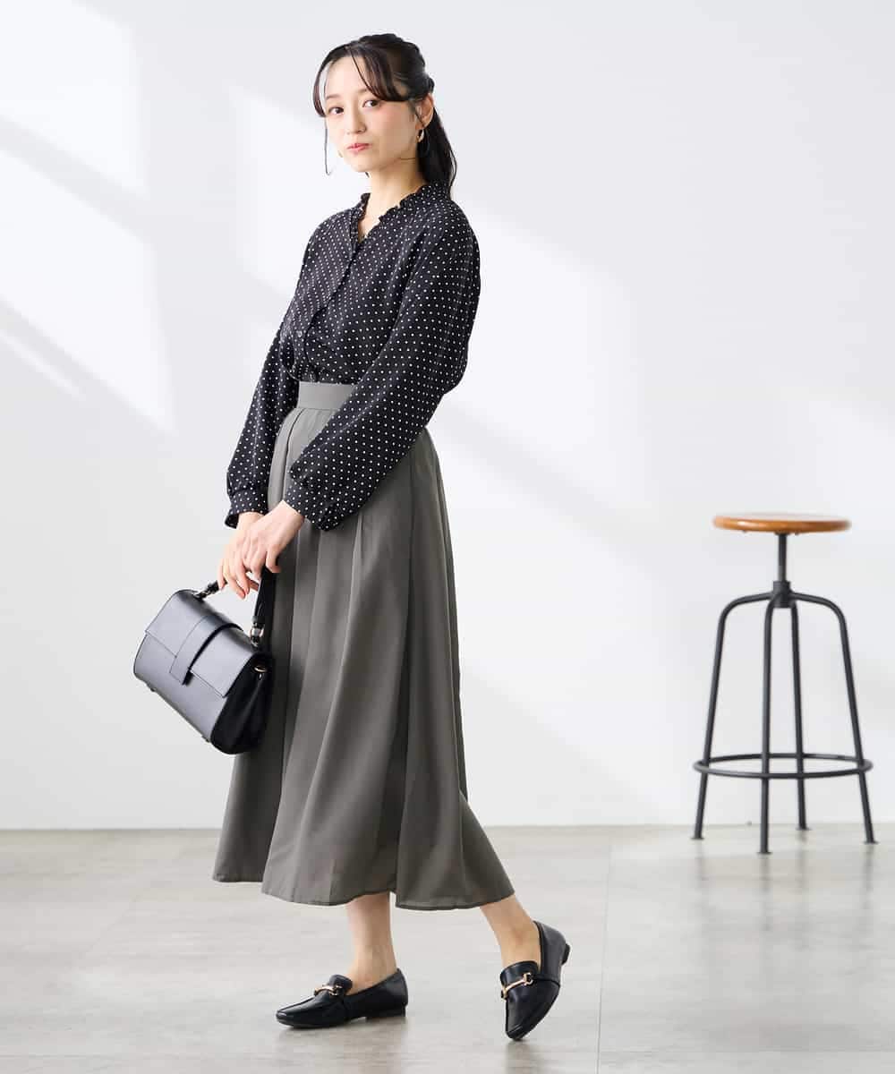 K3HGD06059 a.v.v Elmi(アー・ヴェ・ヴェ) 【低身長サイズ】シアーフレアスカート ブルー