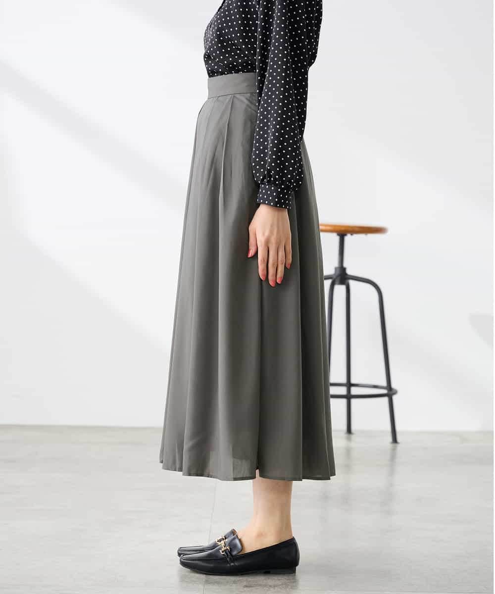 K3HGD06059 a.v.v Elmi(アー・ヴェ・ヴェ) 【低身長サイズ】シアーフレアスカート ブルー