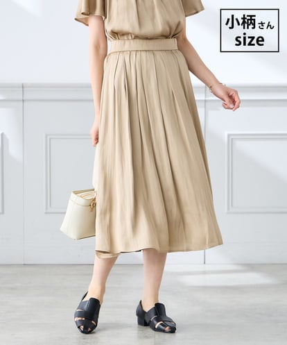 K3HGD18049 a.v.v Elmi 【低身長サイズ】エアリーサテンフレアスカート