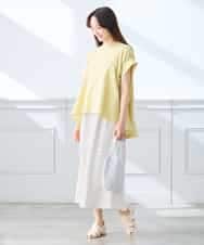 K3HGD24054 a.v.v Elmi(アー・ヴェ・ヴェ) 【低身長サイズ/マシンウォッシャブル】ソフトマーメイドサテンスカート グレージュ