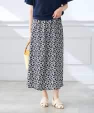 K3HGD24054 a.v.v Elmi(アー・ヴェ・ヴェ) 【低身長サイズ/マシンウォッシャブル】ソフトマーメイドサテンスカート グレージュ