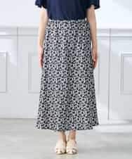 K3HGD24054 a.v.v Elmi(アー・ヴェ・ヴェ) 【低身長サイズ/マシンウォッシャブル】ソフトマーメイドサテンスカート グレージュ