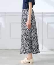 K3HGD24054 a.v.v Elmi(アー・ヴェ・ヴェ) 【低身長サイズ/マシンウォッシャブル】ソフトマーメイドサテンスカート グレージュ