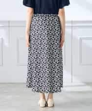 K3HGD24054 a.v.v Elmi(アー・ヴェ・ヴェ) 【低身長サイズ/マシンウォッシャブル】ソフトマーメイドサテンスカート グレージュ