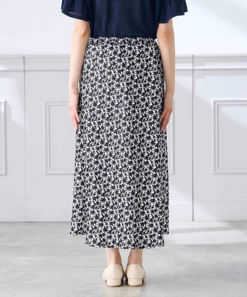 K3HGD24054 a.v.v Elmi(アー・ヴェ・ヴェ) 【低身長サイズ/マシンウォッシャブル】ソフトマーメイドサテンスカート グレージュ