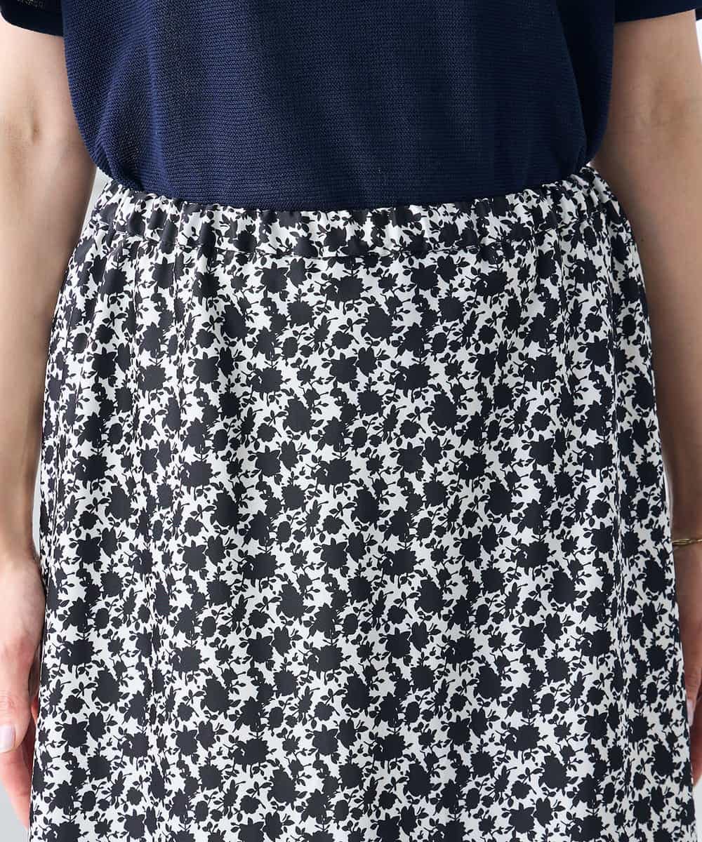 K3HGD24054 a.v.v Elmi(アー・ヴェ・ヴェ) 【低身長サイズ/マシンウォッシャブル】ソフトマーメイドサテンスカート グレージュ