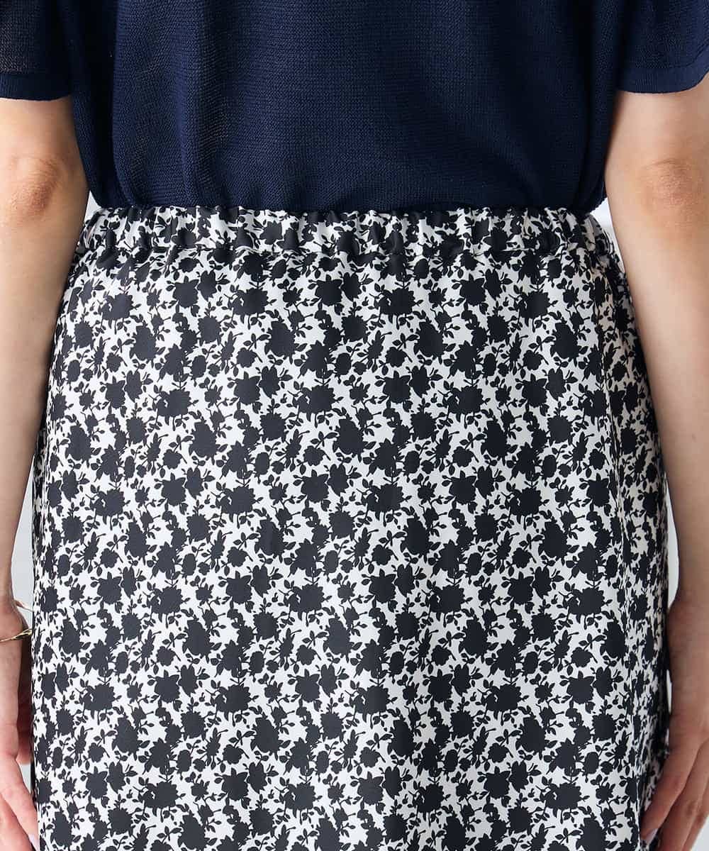 K3HGD24054 a.v.v Elmi(アー・ヴェ・ヴェ) 【低身長サイズ/マシンウォッシャブル】ソフトマーメイドサテンスカート グレージュ