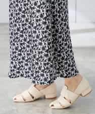 K3HGD24054 a.v.v Elmi(アー・ヴェ・ヴェ) 【低身長サイズ/マシンウォッシャブル】ソフトマーメイドサテンスカート グレージュ