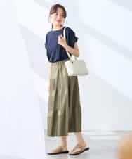 K3HGD25059 a.v.v Elmi(アー・ヴェ・ヴェ) 【低身長サイズ/洗える】ティアードプリーツスカート カーキ