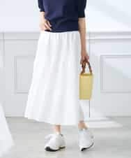 K3HGD25059 a.v.v Elmi(アー・ヴェ・ヴェ) 【低身長サイズ/洗える】ティアードプリーツスカート カーキ