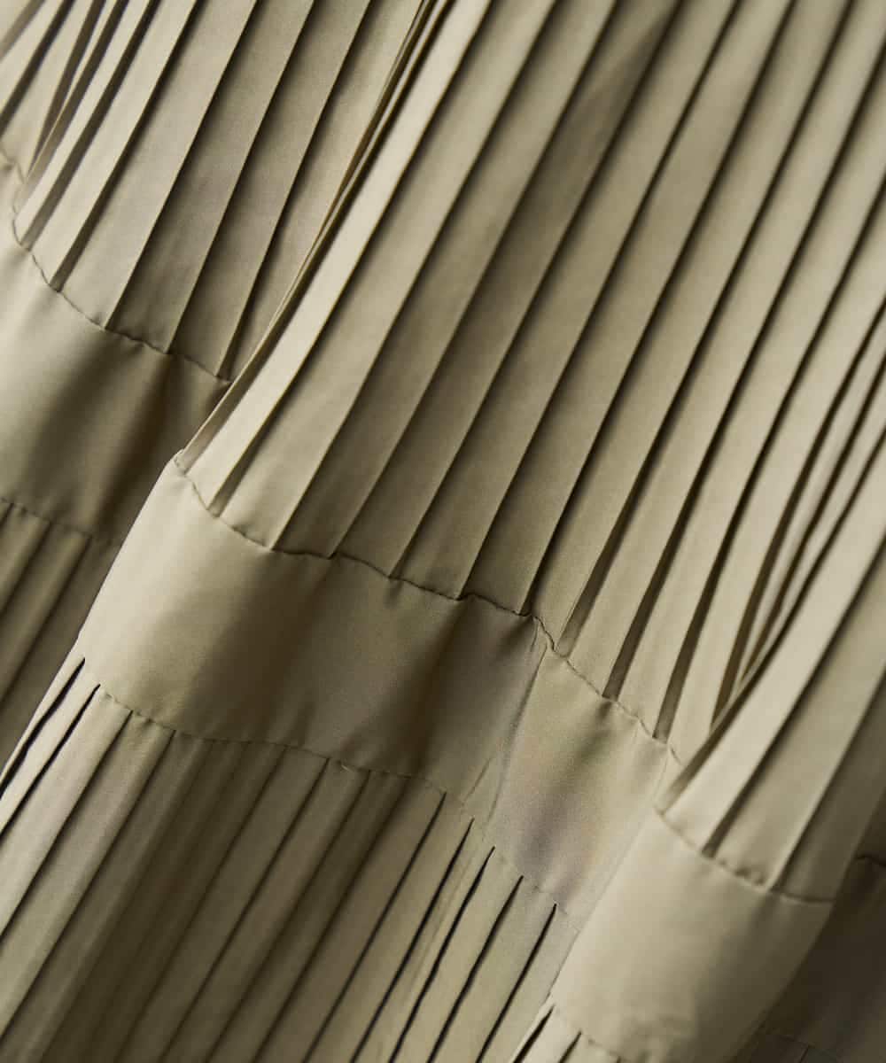 K3HGD25059 a.v.v Elmi(アー・ヴェ・ヴェ) 【低身長サイズ/洗える】ティアードプリーツスカート カーキ