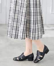 K3HGD26059 a.v.v Elmi(アー・ヴェ・ヴェ) 【低身長サイズ/洗える】メモリーチェックタフタスカート アイボリー