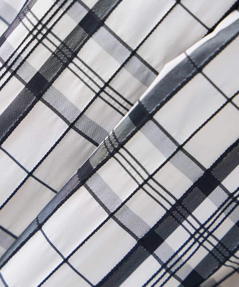 K3HGD26059 a.v.v Elmi(アー・ヴェ・ヴェ) 【低身長サイズ/洗える】メモリーチェックタフタスカート アイボリー