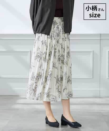 K3HGD36059 a.v.v Elmi 【低身長サイズ/洗える】フラワープリントランダムプリーツスカート