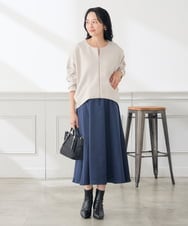 K3HJD04069 a.v.v Elmi(アー・ヴェ・ヴェ) 【低身長サイズ/2WAY】シアーチェックリバーシブルスカート【洗える】 グリーン