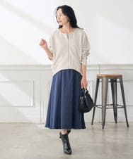 K3HJD04069 a.v.v Elmi(アー・ヴェ・ヴェ) 【低身長サイズ/2WAY】シアーチェックリバーシブルスカート【洗える】 グリーン