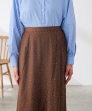 K3HKD07059 a.v.v Elmi(アー・ヴェ・ヴェ) 【低身長サイズ】エスカルゴ ドット フレア スカート アイボリー