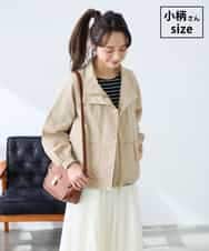 K3JDD07089 a.v.v Elmi(アー・ヴェ・ヴェ) 【低身長サイズ】ナイロンワッシャーブルゾン ベージュ