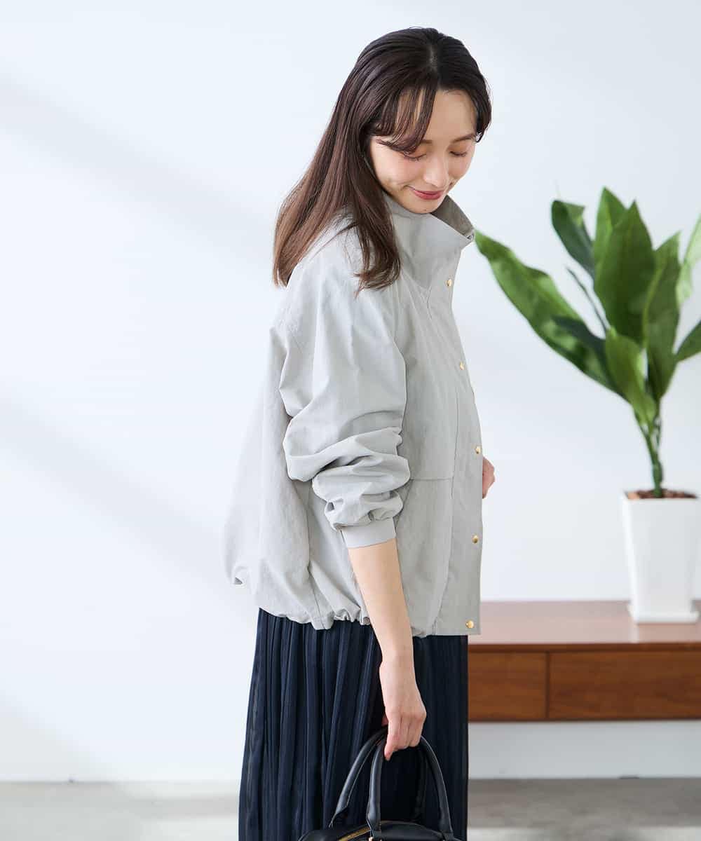 K3JDD07089 a.v.v Elmi(アー・ヴェ・ヴェ) 【低身長サイズ】ナイロンワッシャーブルゾン ベージュ