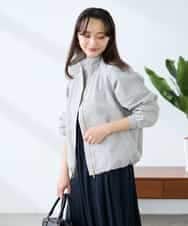 K3JDD07089 a.v.v Elmi(アー・ヴェ・ヴェ) 【低身長サイズ】ナイロンワッシャーブルゾン ベージュ