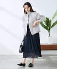 K3JDD07089 a.v.v Elmi(アー・ヴェ・ヴェ) 【低身長サイズ】ナイロンワッシャーブルゾン ベージュ